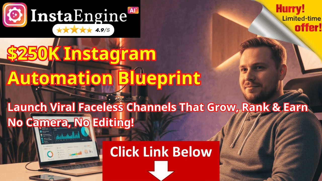 Insta Engine AI Review - Launch Viral Faceless Channels That Grow, Rank & Earn - Best Bonus