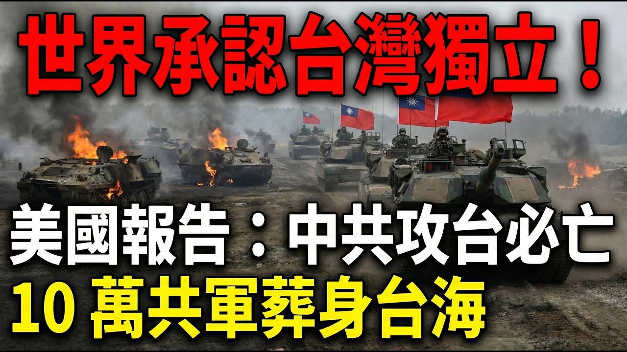 【世界承認台灣獨立！】美報告：中共攻台必亡，10萬共軍陣亡、10兆經濟歸零