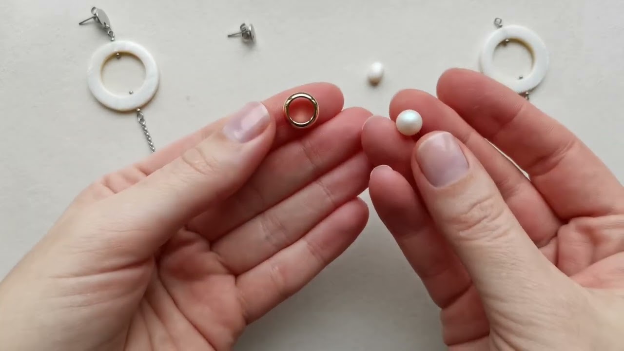Серьги с перламутром. МК. Handmade. Earrings.