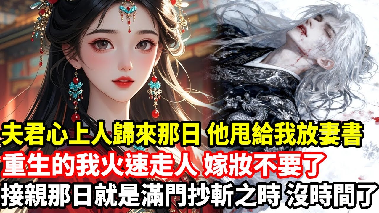 夫君心上人歸來那日，他甩給我放妻書，重生的我火速走人，嫁妝不要了，接親那日就是滿門抄斬之時，沒時間了
