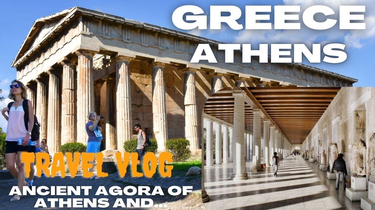 Greece Athens Ancient Agora, Temple of Hephaestus, Stoa of Attalos, Holy Apostles Church, tour 4k