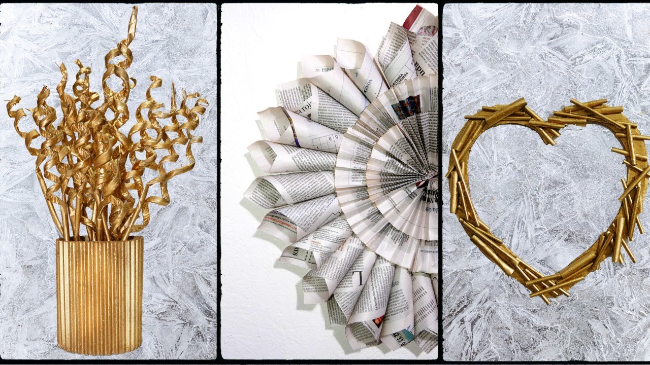 3 amazing Newspaper craft ideas