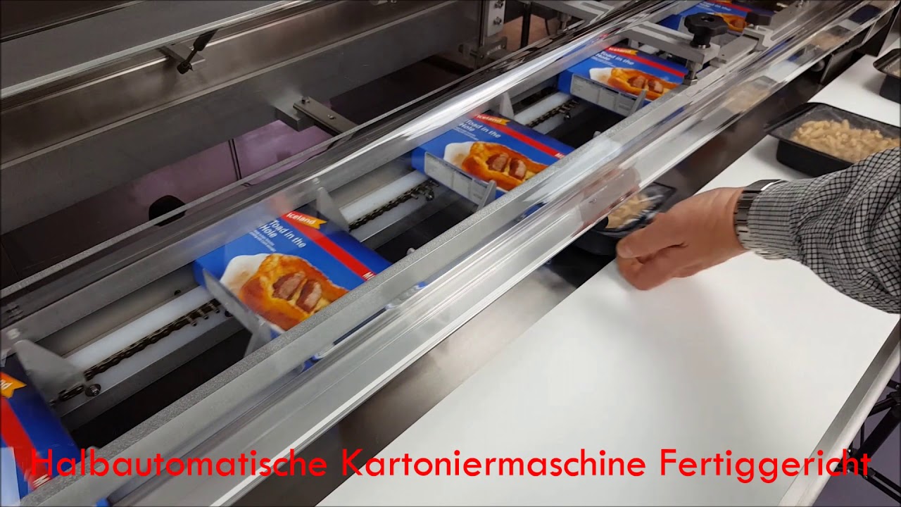 Halbautomatische Kartoniermaschine