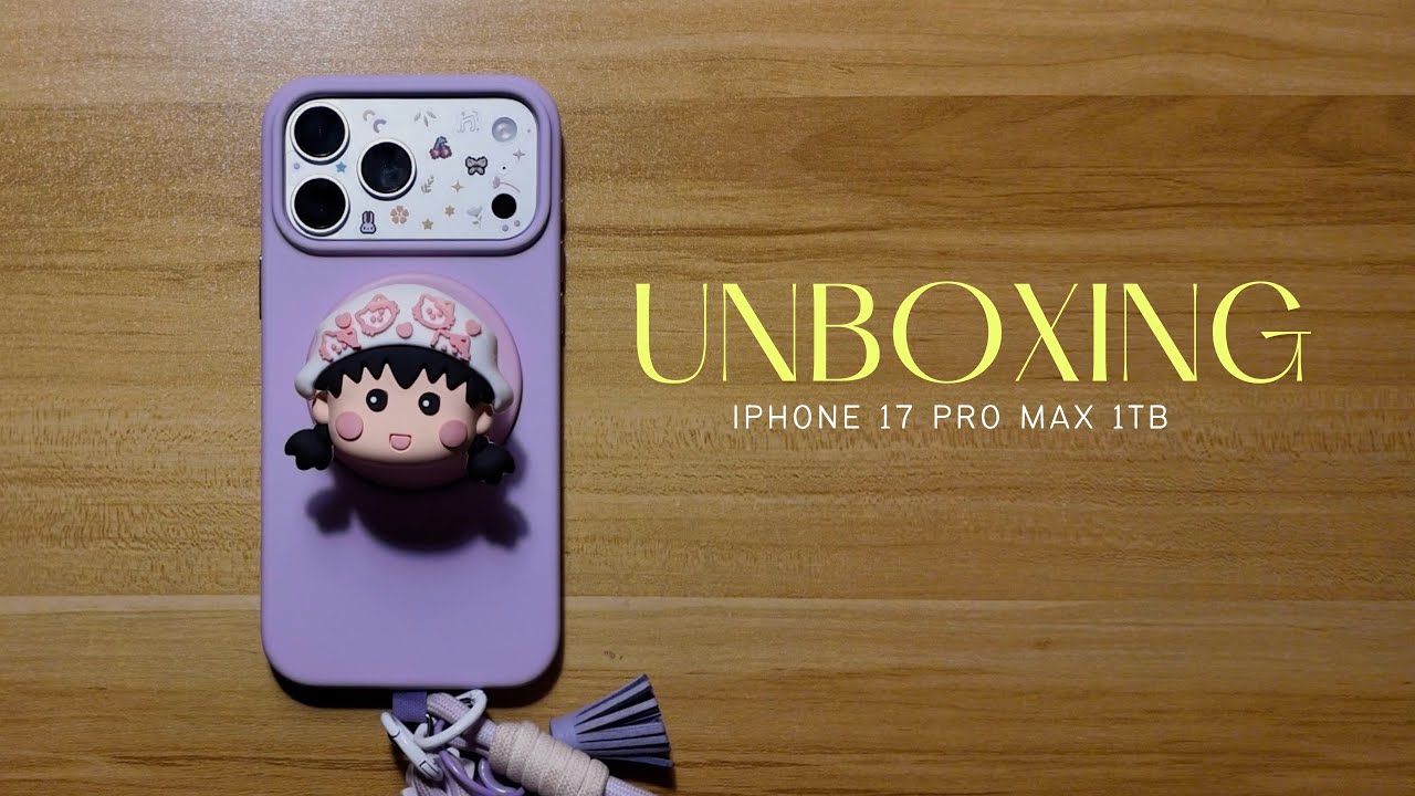  iphone 17 pro max unboxing (silver 1tb) + accessories 🎀🍥 ⋆.𐙚 ̊