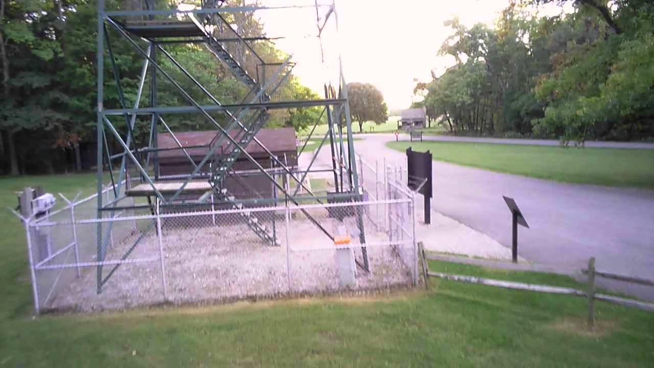 Flying My Hubsan X4 Quadcopter by the Fire Tower  9-25-14