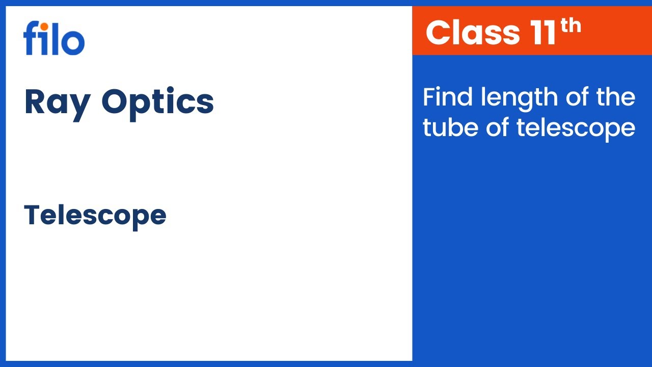 Find length of the tube of telescope | Ray Optics | Physics | Filo