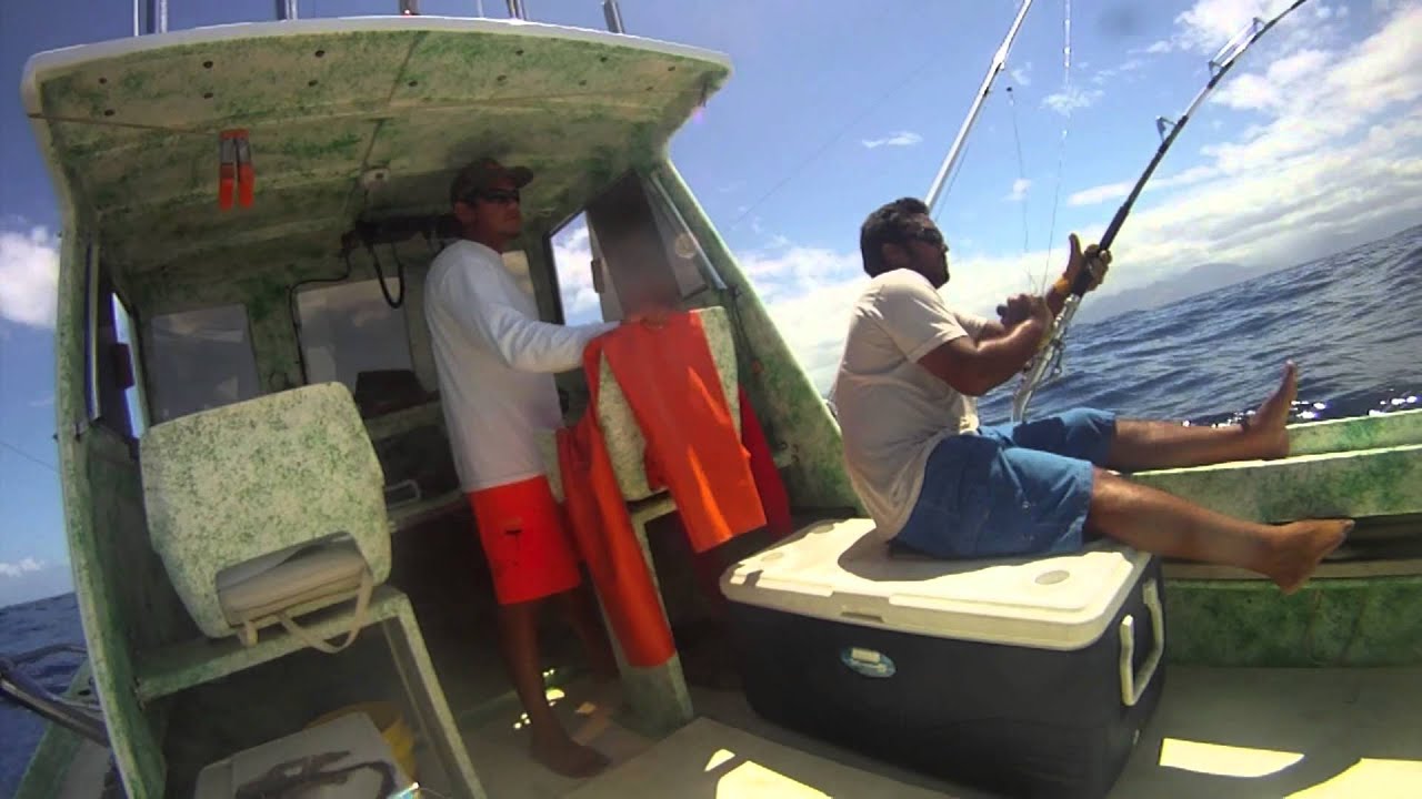 Ahi Fishing Waianae Hawaii 7-11-13
