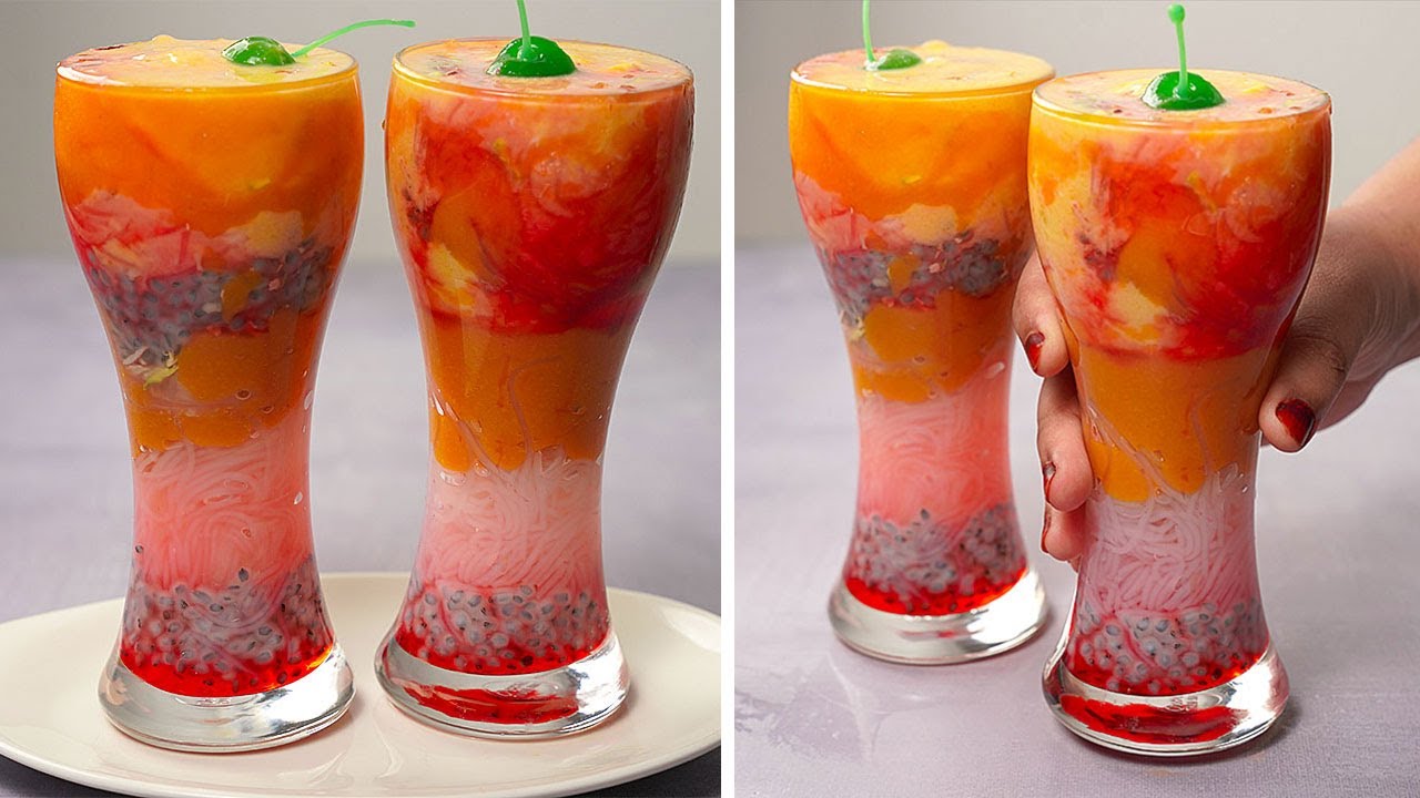 Mango Falooda Recipe | Refreshing Falooda Recipe | Delicious Mango Dessert | Yummy