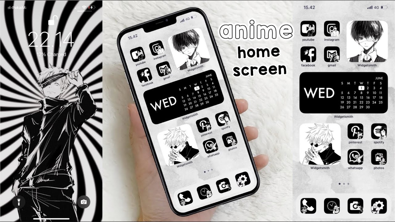 iOS15 home screen customization ~ anime theme👾 widgetsmith tutorial