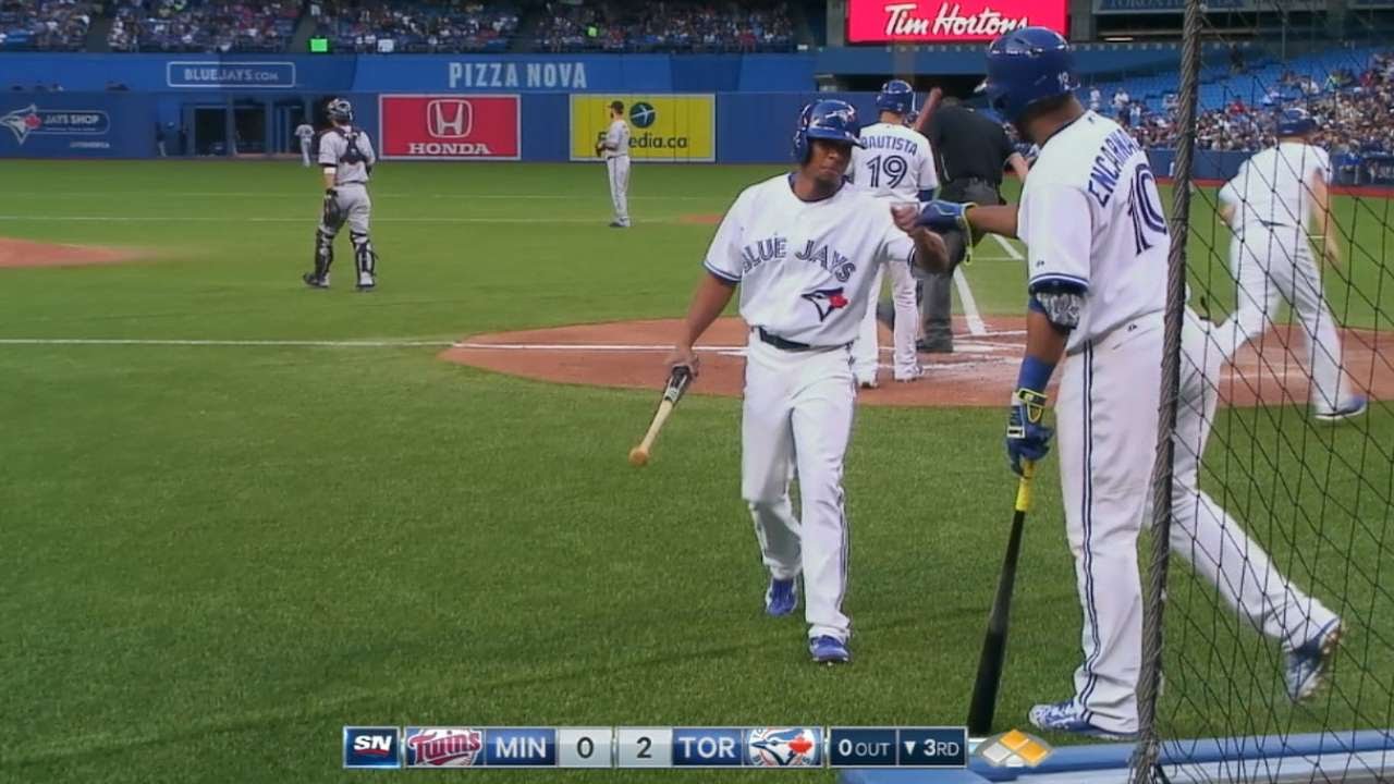 MIN@TOR: Revere knocks three hits, scores three runs
