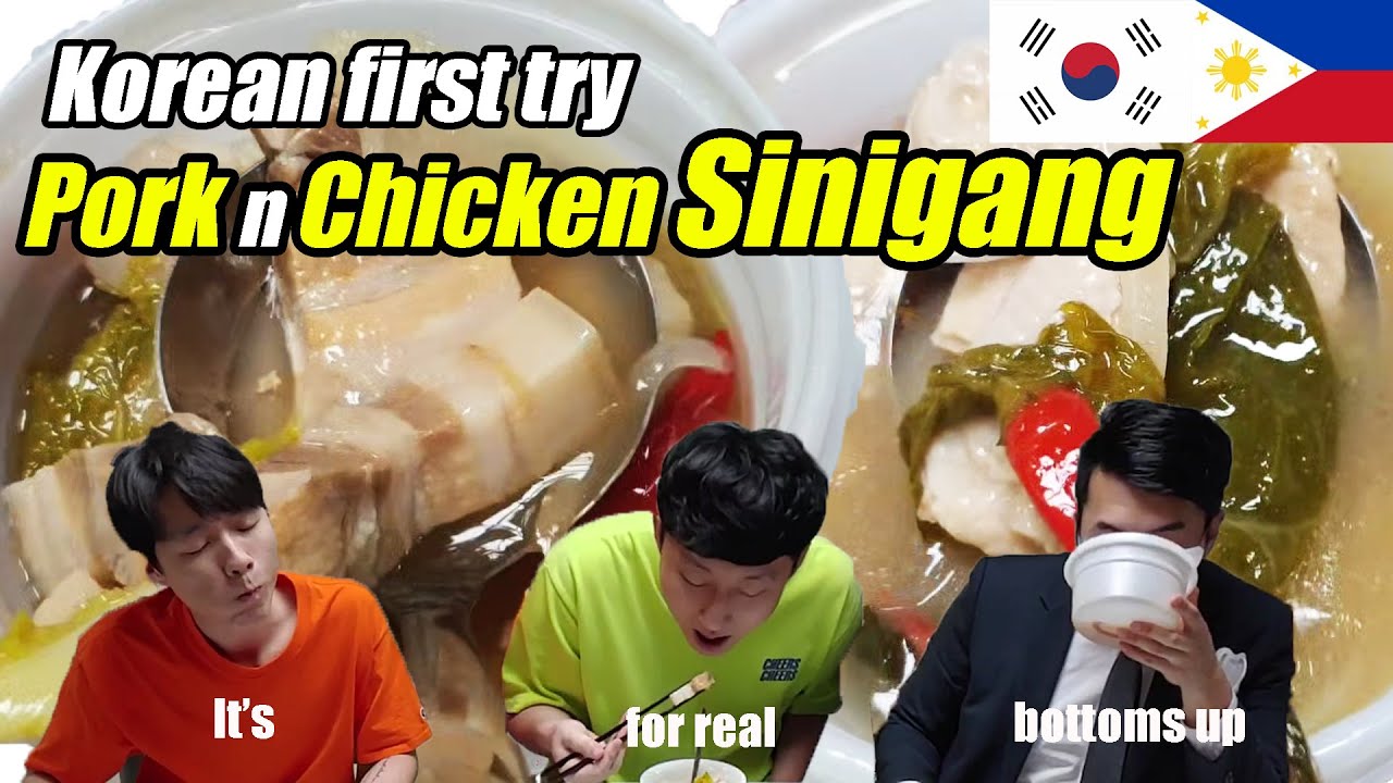 SINIGANG | Korean Guys REACT to Filipino Food