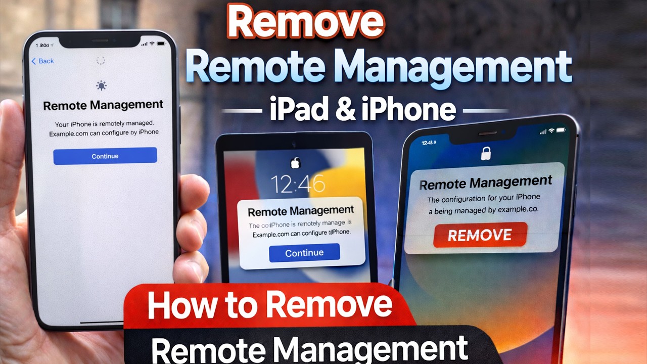 Как безопасно удалить функцию удаленного управления с iPad и iPhone | Без джейлбрейка, без потери...