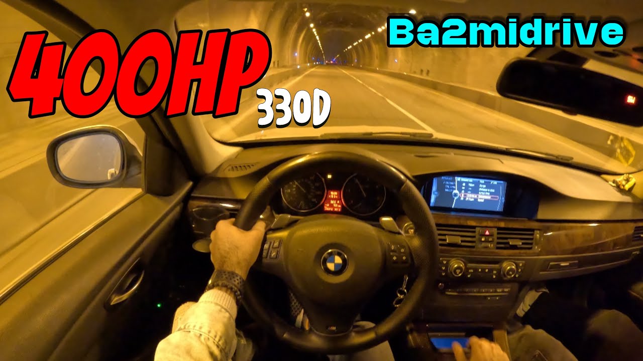 400HP BMW E90 335d (600+NM) driving countryside