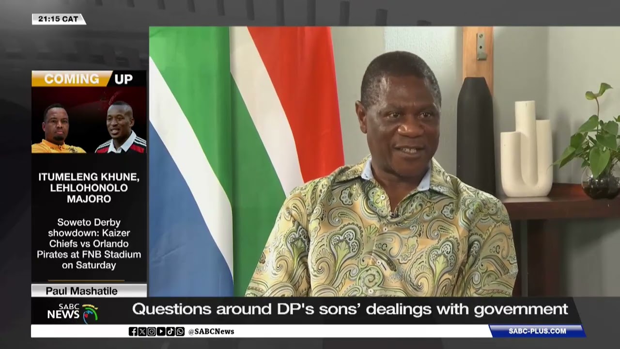 Paul Mashatile | Questions around DP's sons&rsquo; dealings with government