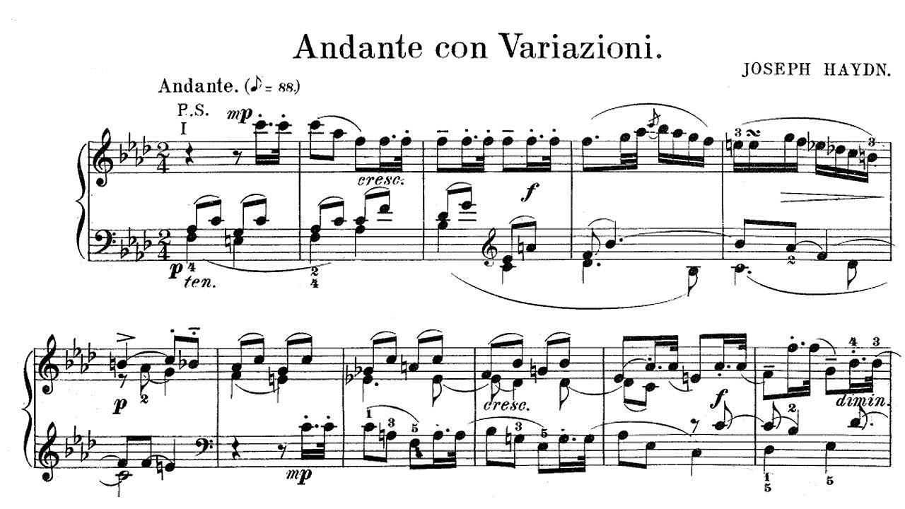 Haydn: Variations in F Minor Hob.XVII:6 - Sarah Beth Briggs, 2005