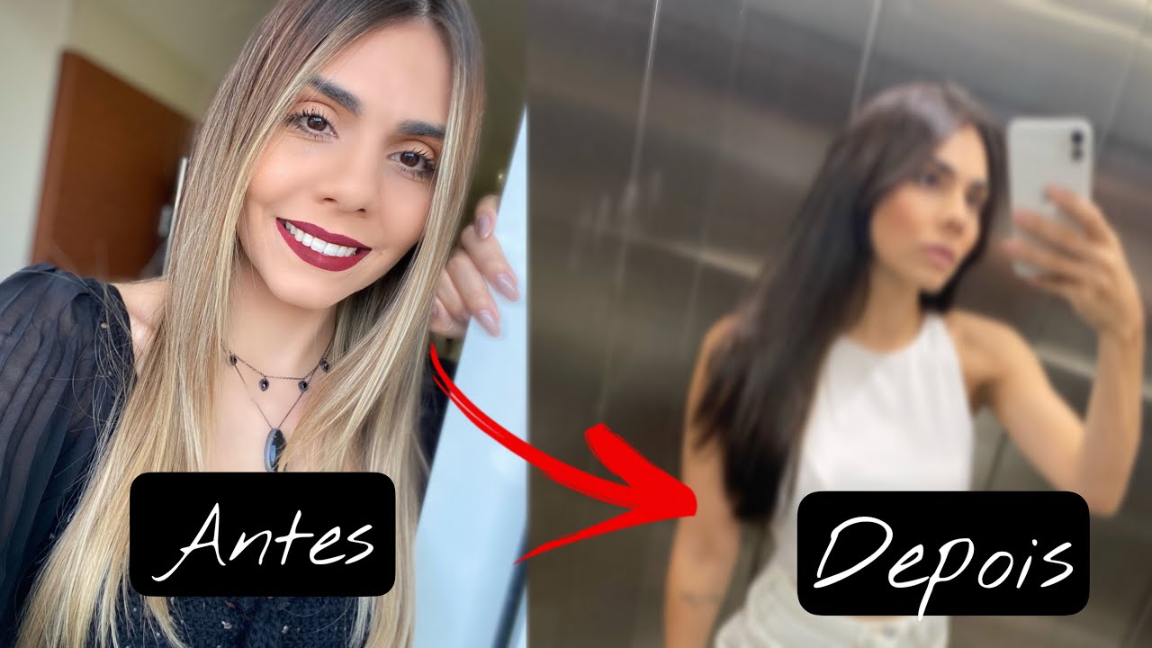 MUDEI 😱DE LOIRA A MORENA + Pintei o cabelo em casa