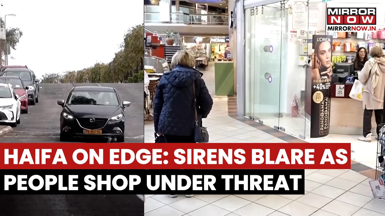 Israel Alert: Haifa Sirens Trigger Panic as Shoppers Stay on Streets | Watch Shocking Visuals