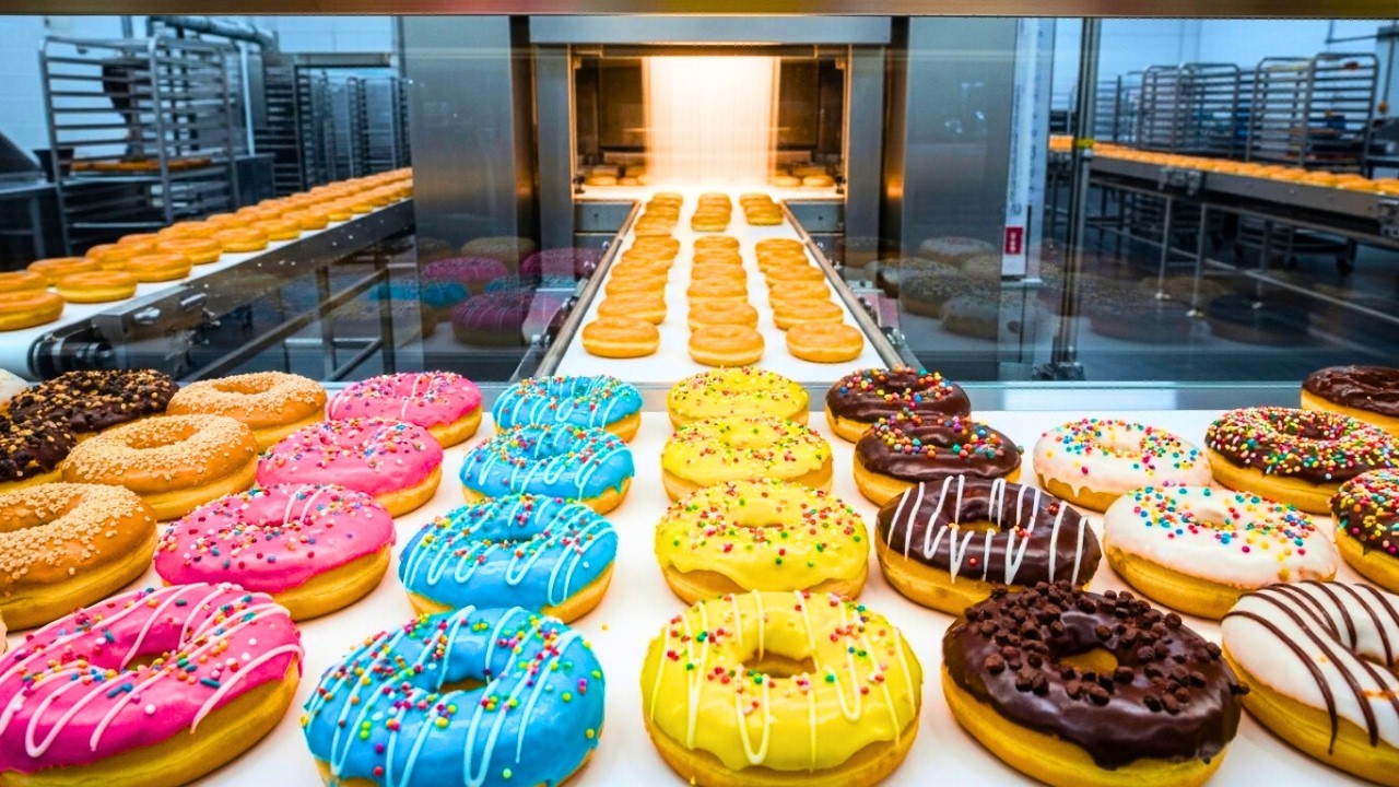 This Factory Makes Millions of Donuts Every Day (Satisfying)