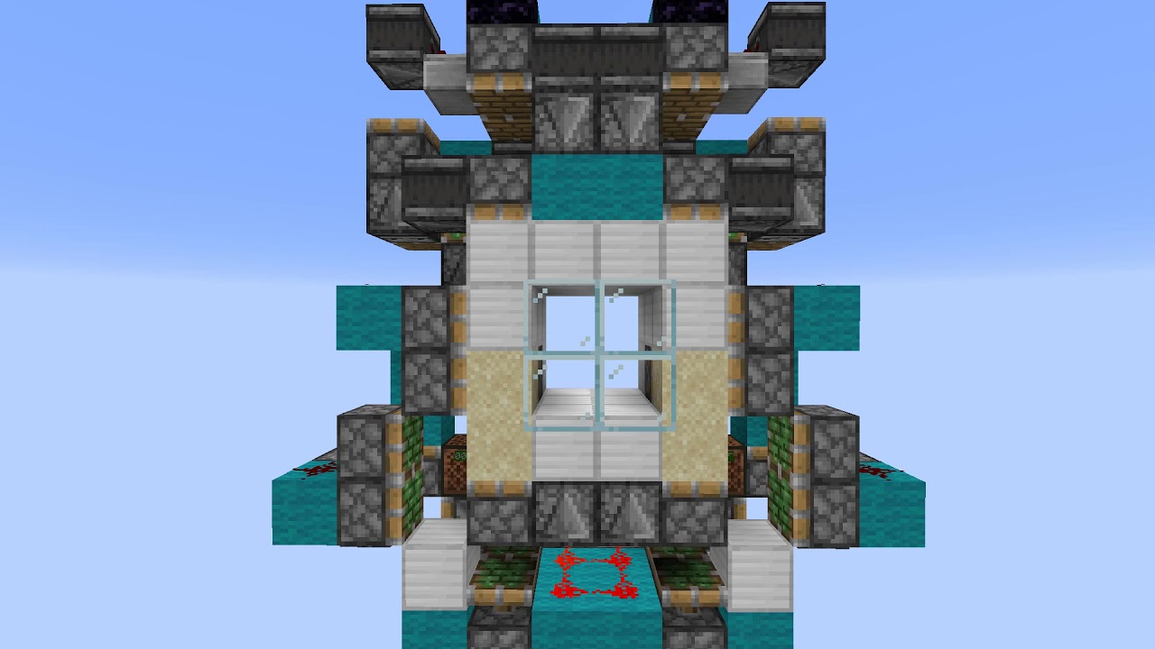 Small 2x2 seamless glass flush piston door (Slow Motion)
