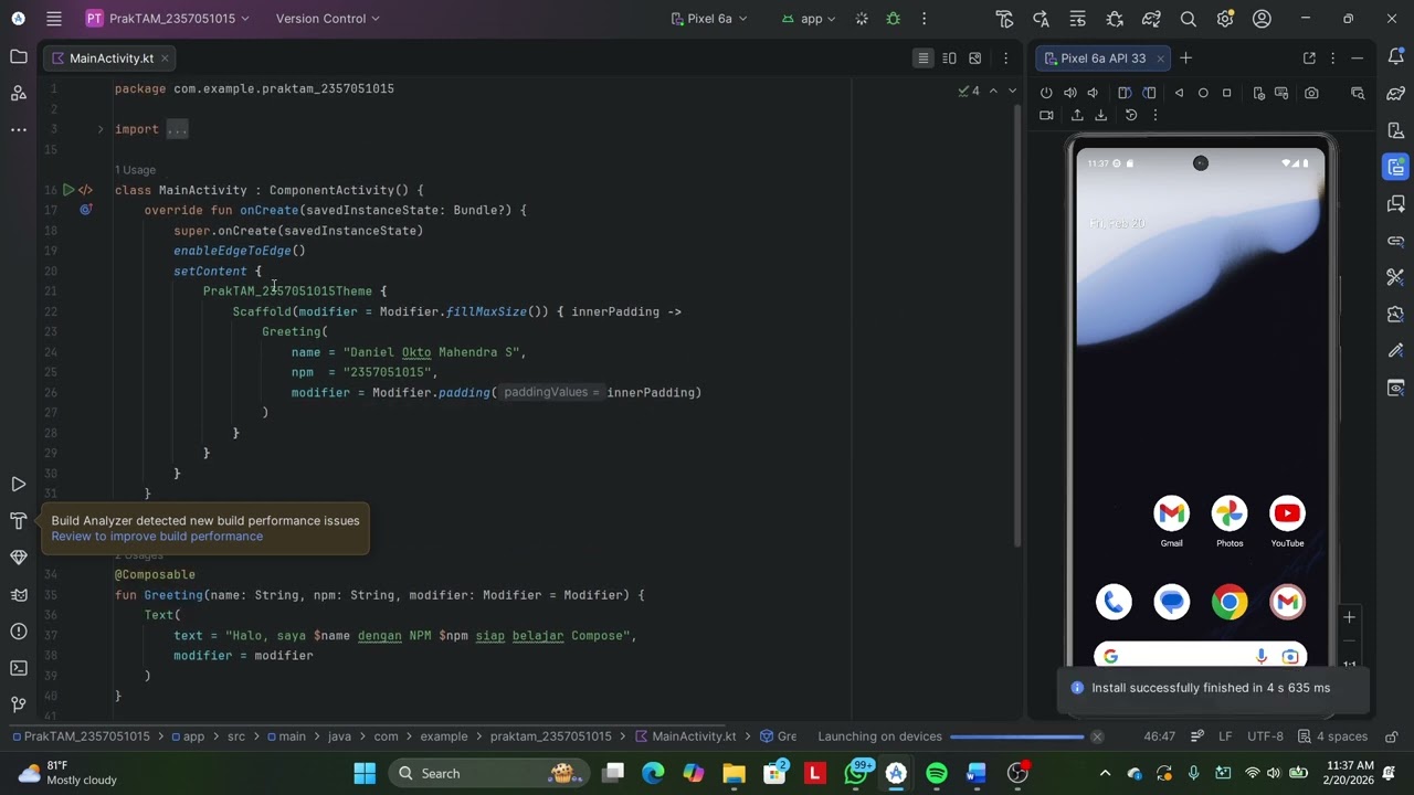 Pertemuan 2 Pemrograman Mobile Setup Environment dan Penentuan Ide Project