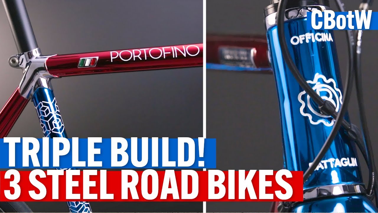 Triple STEEL ROAD BIKE Build! Made in Italy - Officina Battaglin PORTOFINO