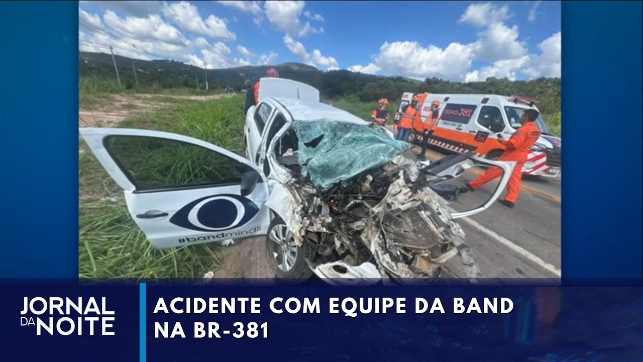 Acidente com equipe da Band na BR-381