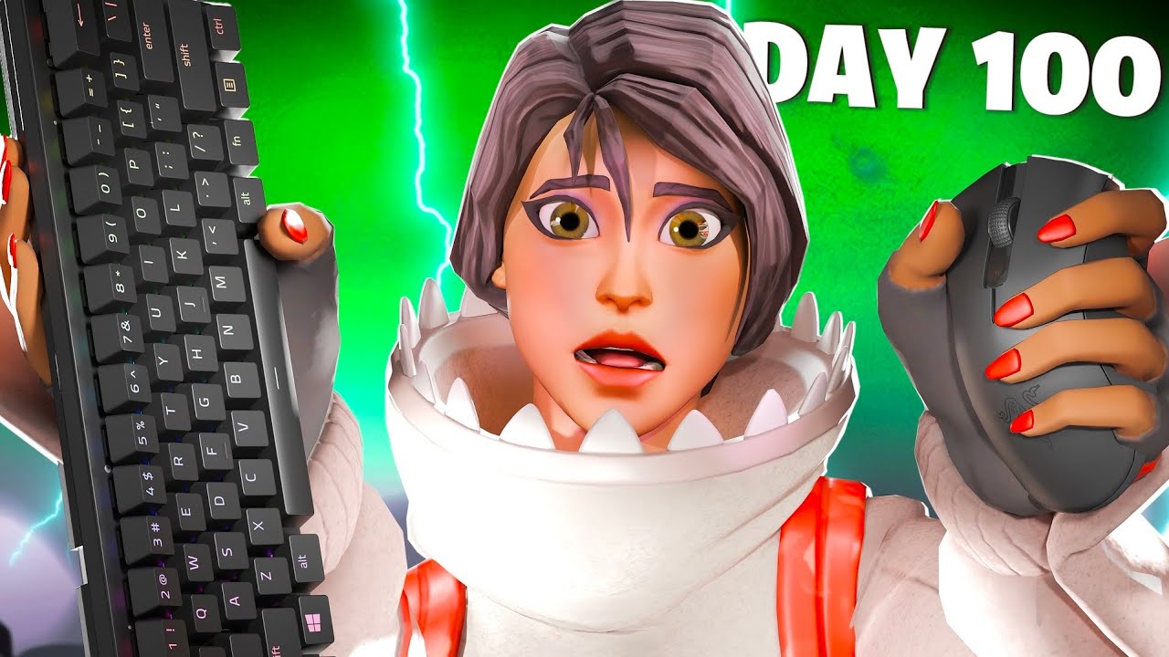 Я играл на клавиатуре и мыши 100 дней... (Прогресс Fortnite)