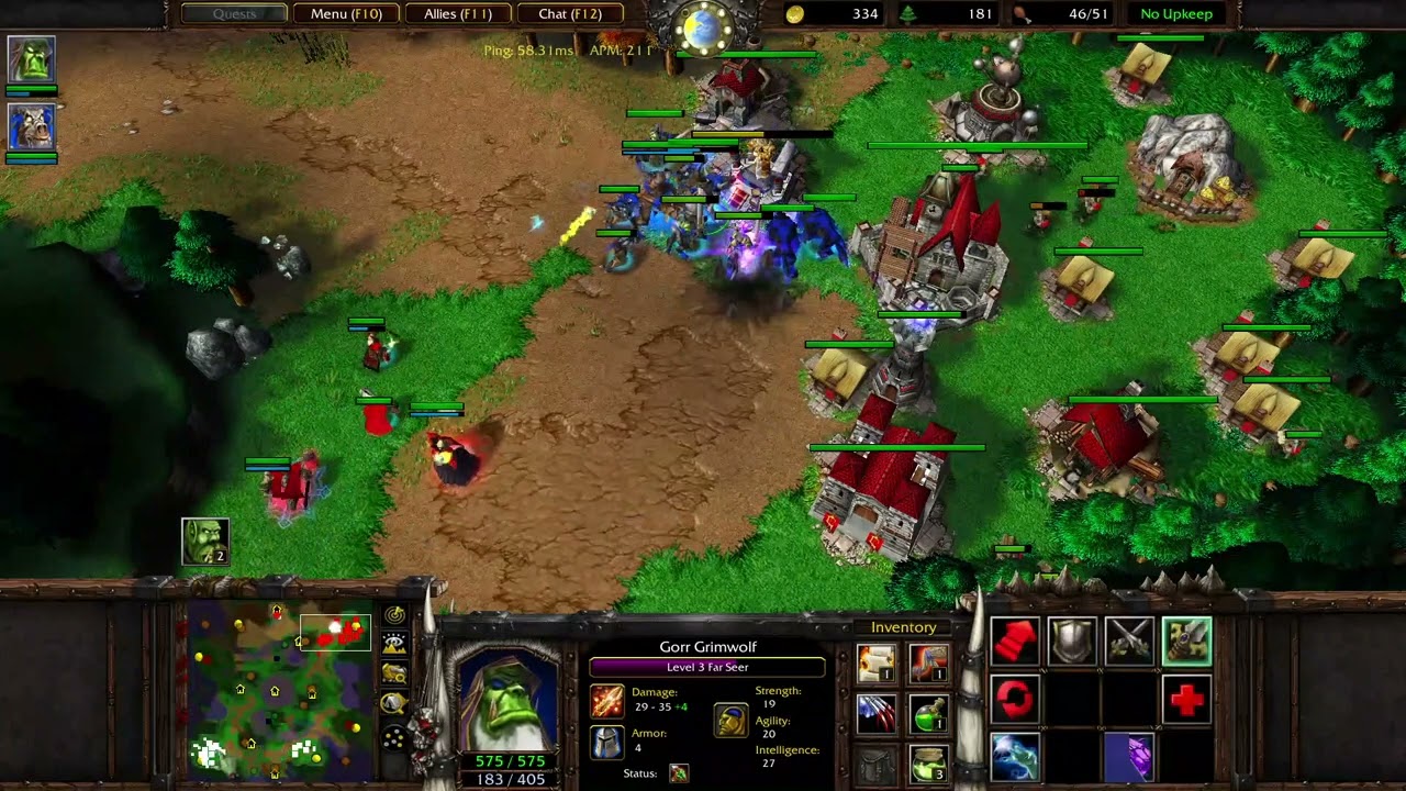 WARCRAFT 3 - BASERACE vs Paladin Rifle