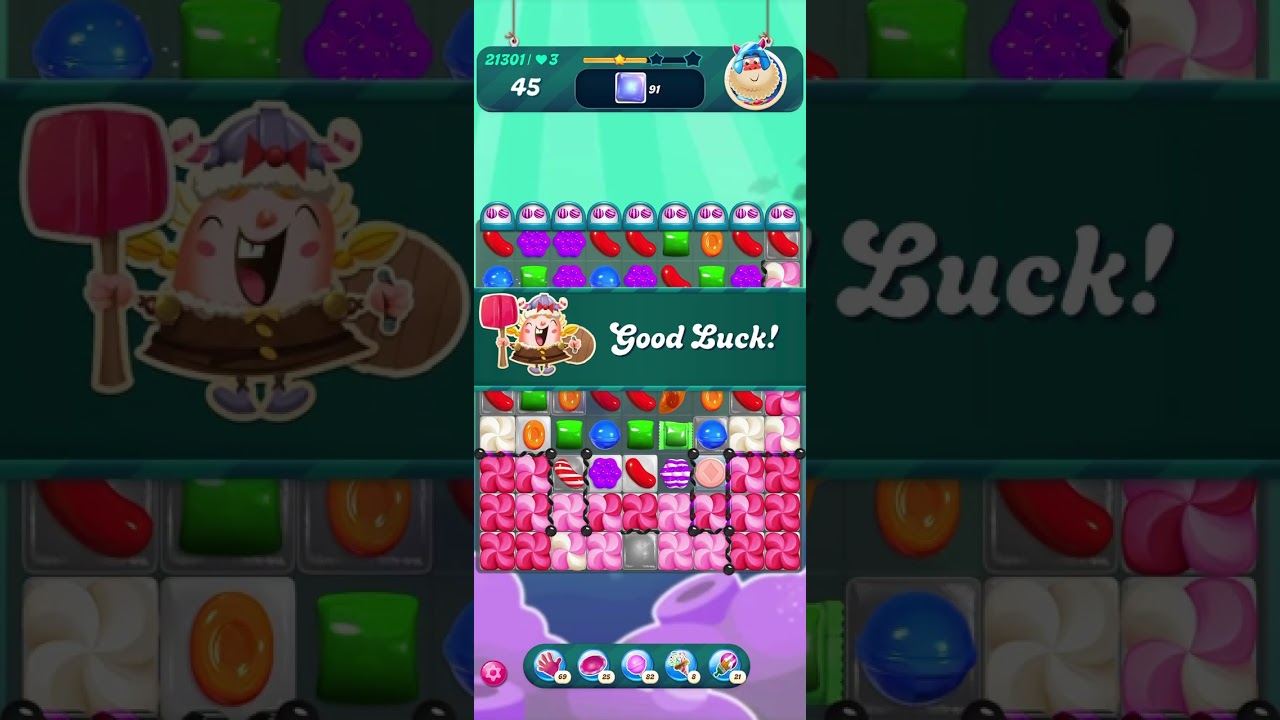 Candy Crush Level 21301 with boosters 