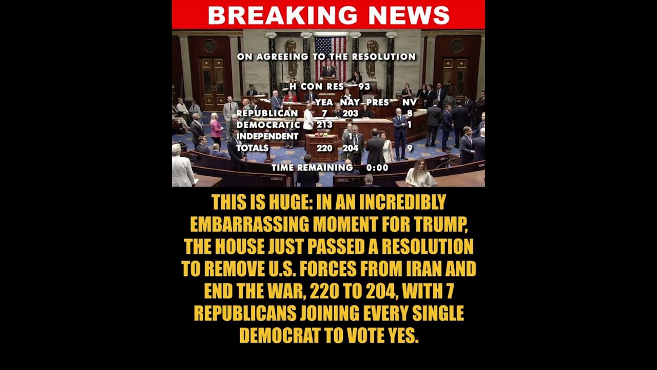 House Votes 220-204 Calling for Removal of U.S. Troops From Iran