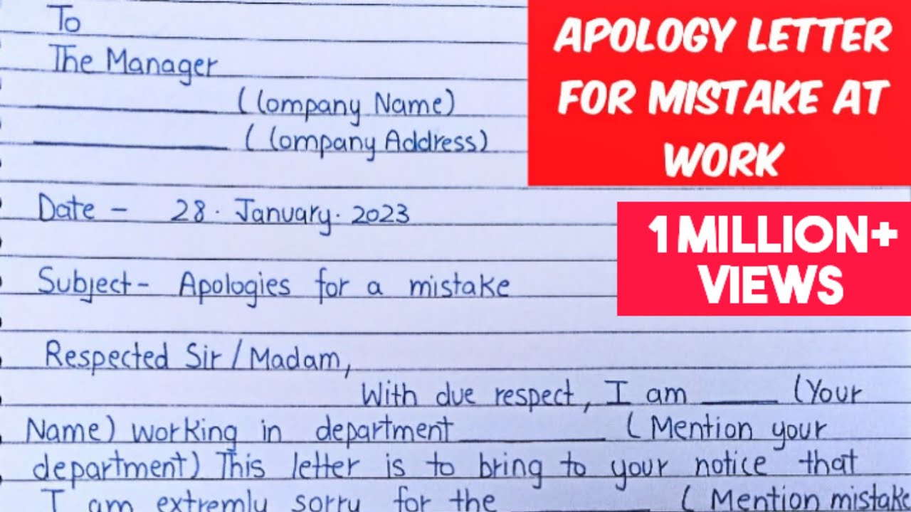 How to write apology letter to your company || apology letter to company#apologylettertocompany