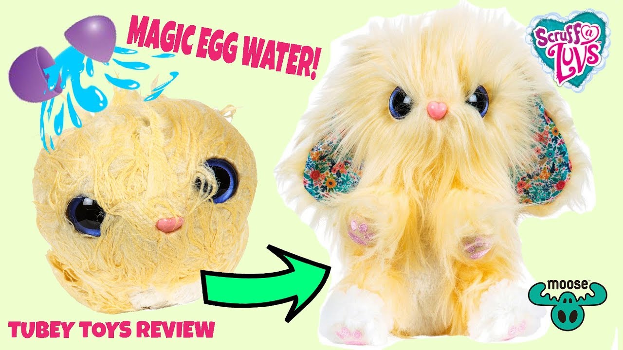 Blossom Bunnies in Water SCRUFF A LUVS in Water Pet Rescue Easter Bunny IRL! Moose Toys Tubey