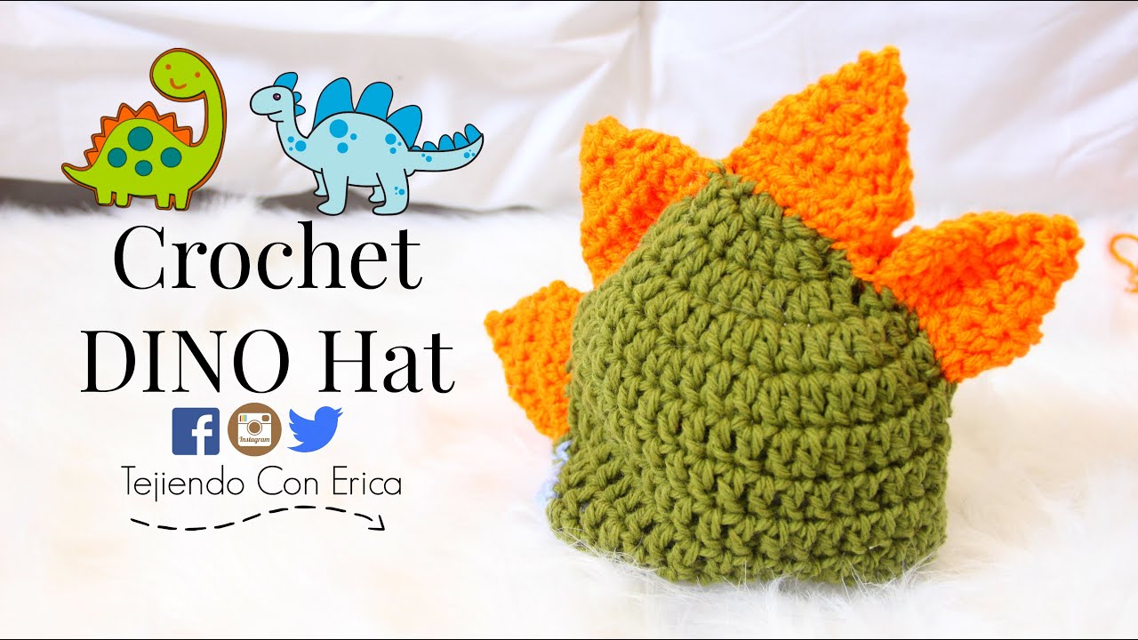 Gorrito de DINOSAURIO Crochet Tutorial | Tejiendo Con Erica