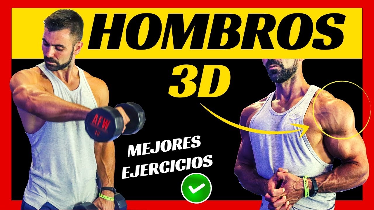 🔥 Los Mejores EJERCICIOS con MANCUERNAS para HOMBROS 💪🏼