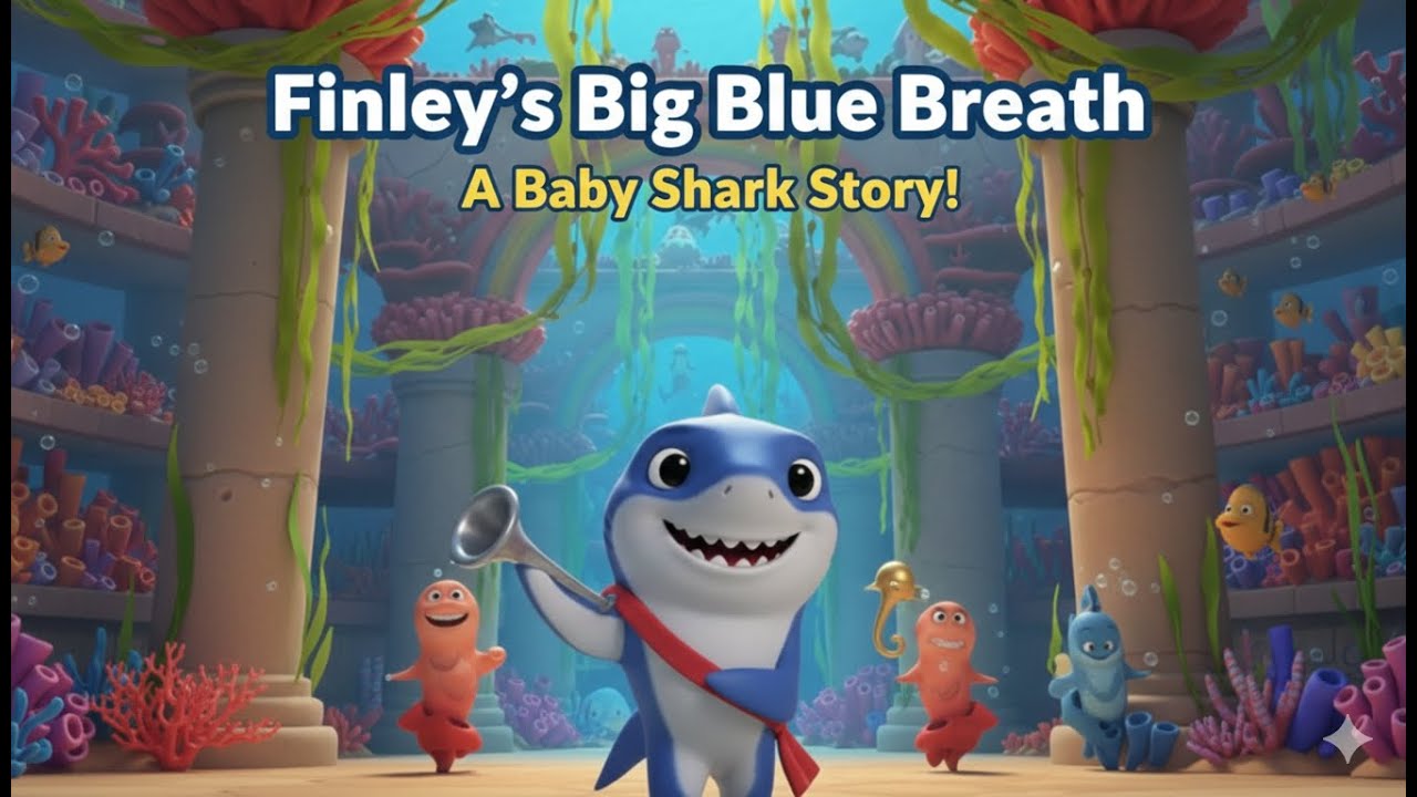 Finley's Deep Blue Breath | A Baby Shark Who Learned to Believe in Himself | A Short Story for Kids