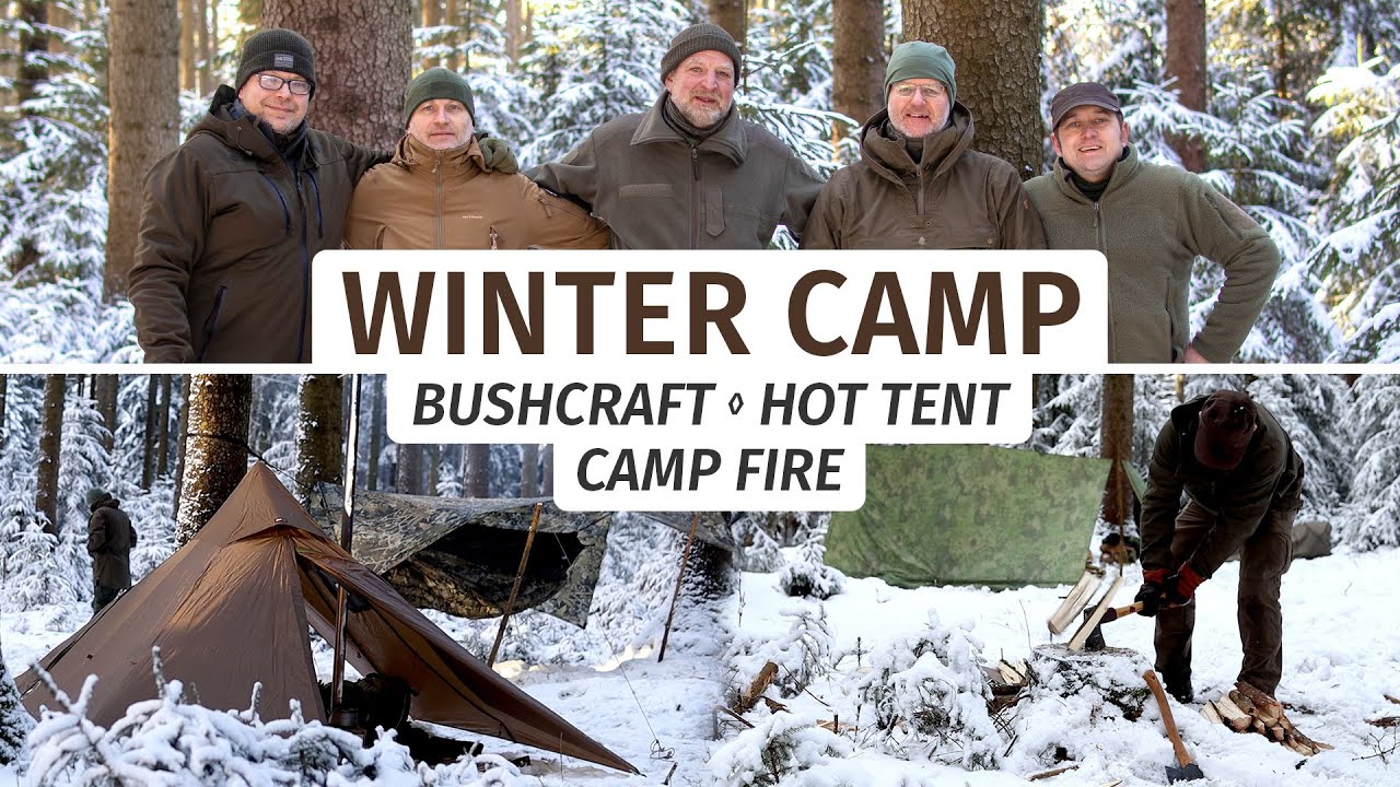 Winter Camp in Germany / Bushcraft and Hot Tent in the Snow / Luxe Minipeak XL + Pomoly T-Brick Mini