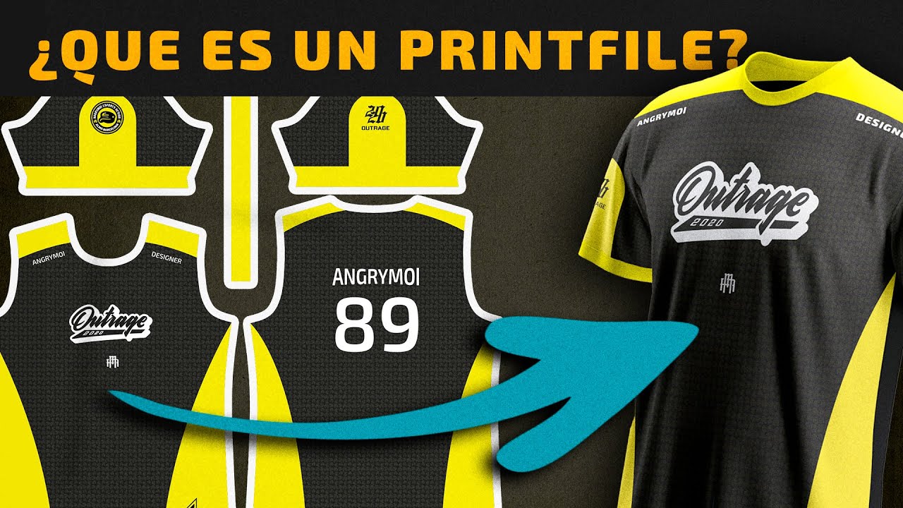 Tutorial camiseta de E-Sports | Print file + Mockup ¡GRATIS!