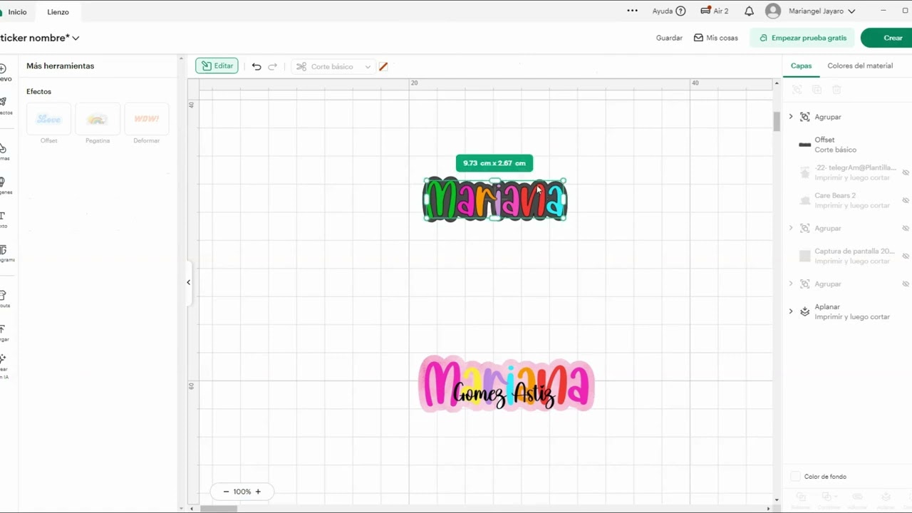 Como hacer bordes personalizados para tus etiquetas escolares en design space