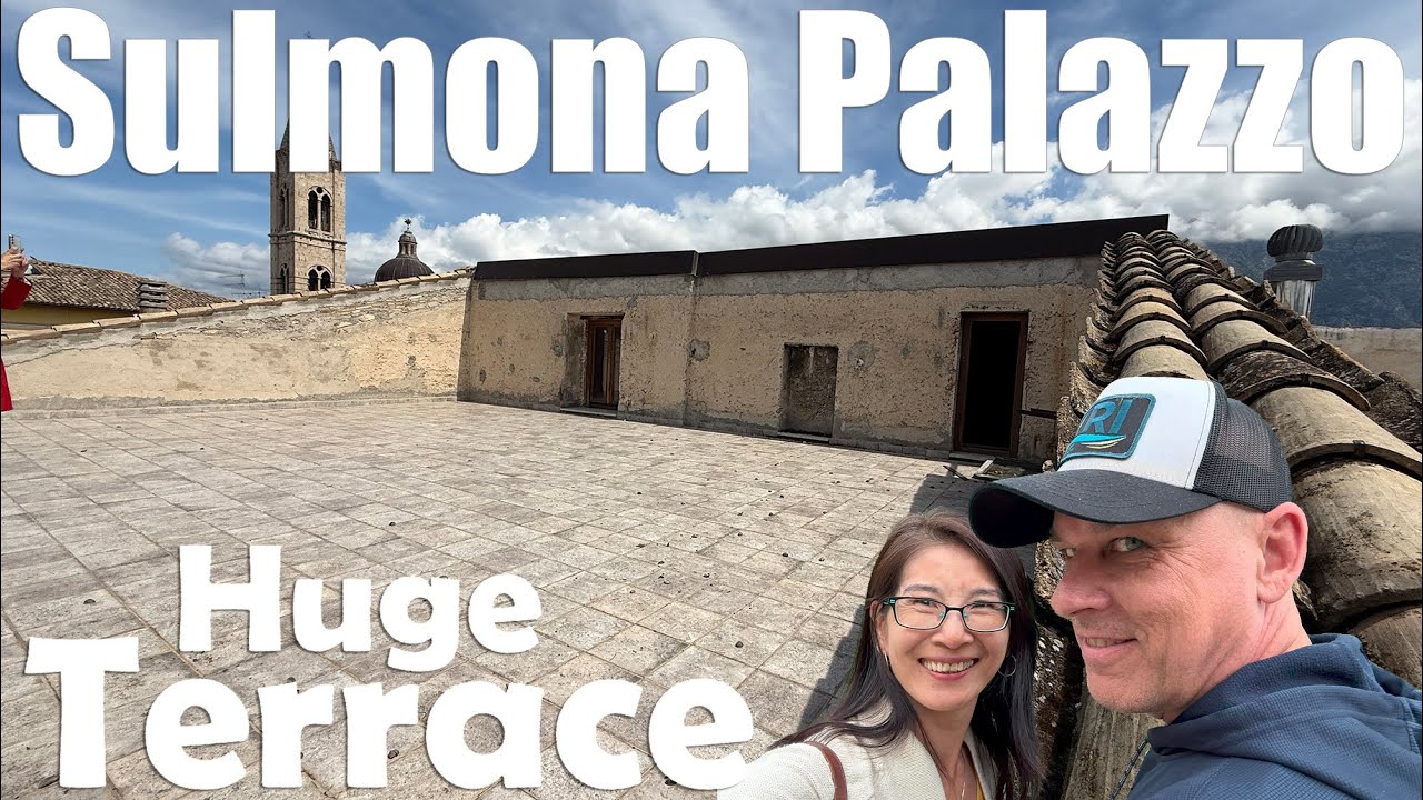 Sulmona Home Tour - GIANT Terrace in the middle of the Town! - Palazzo Tour