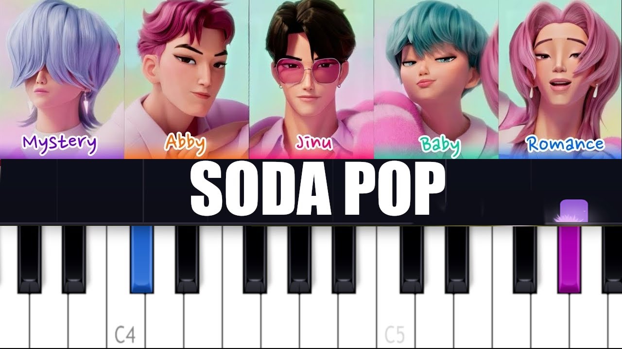 K-Pop Demon Hunters - Saja Boys - Soda Pop (Piano Tutorial)