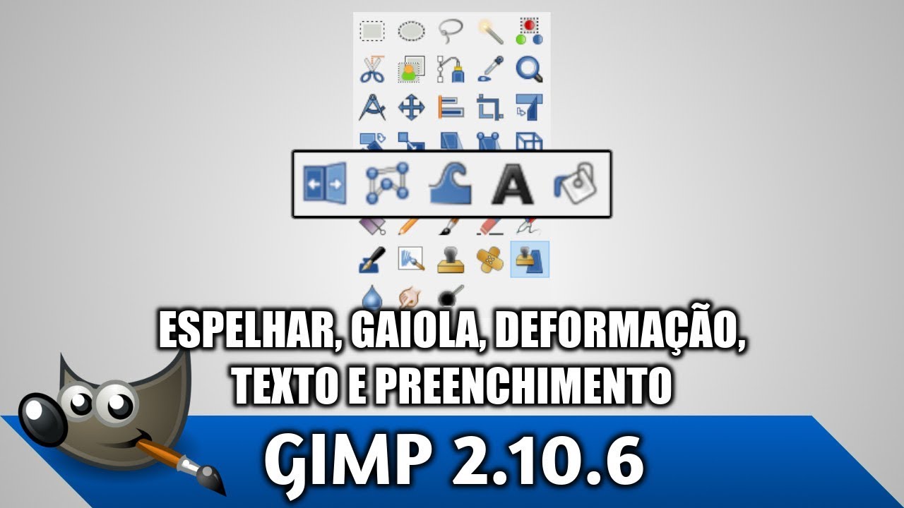 Tutorial Gimp 2.10 #07 - Espelhar, Gaiola, Deformação, Texto e Preenchimento (2.10.6)