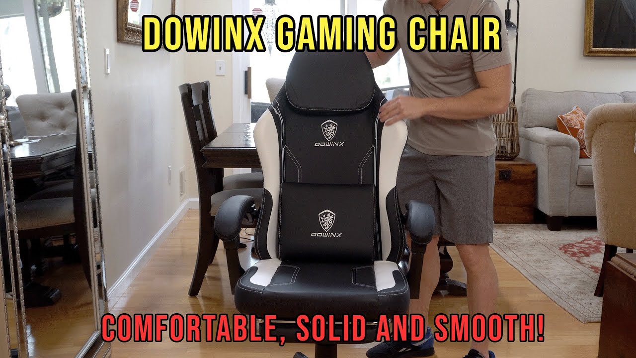 Dowinx Gaming Chair with Pocket Spring Cushion for Adults, Ergonomic Computer Chair with Footrest