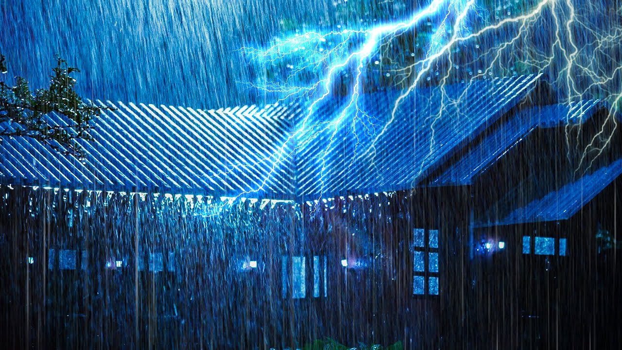 La Lluvia Y El Trueno Se Van A Dormir 😴 Escuche El Sonido De La Lluvia Y Los Truenos Fuera