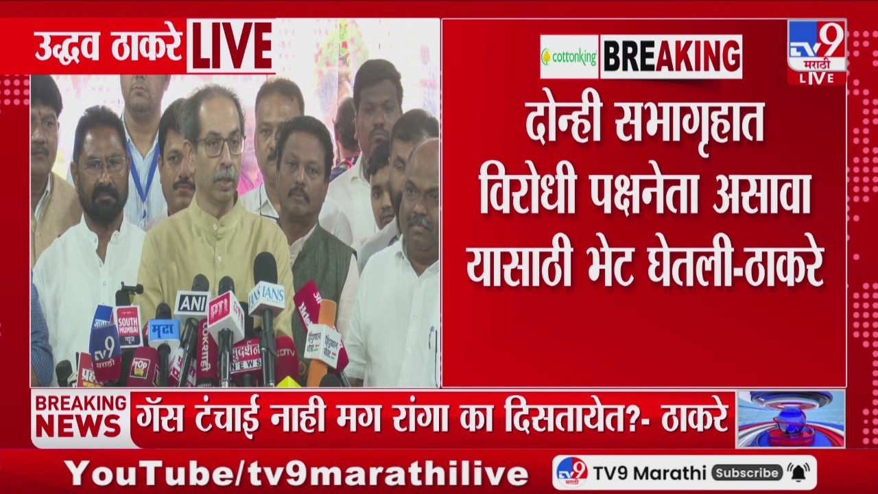 Uddhav Thackeray | दोन्ही सभागृहात विरोधी पक्षनेता असावा यासाठी भेट घेतली - ठाकरे