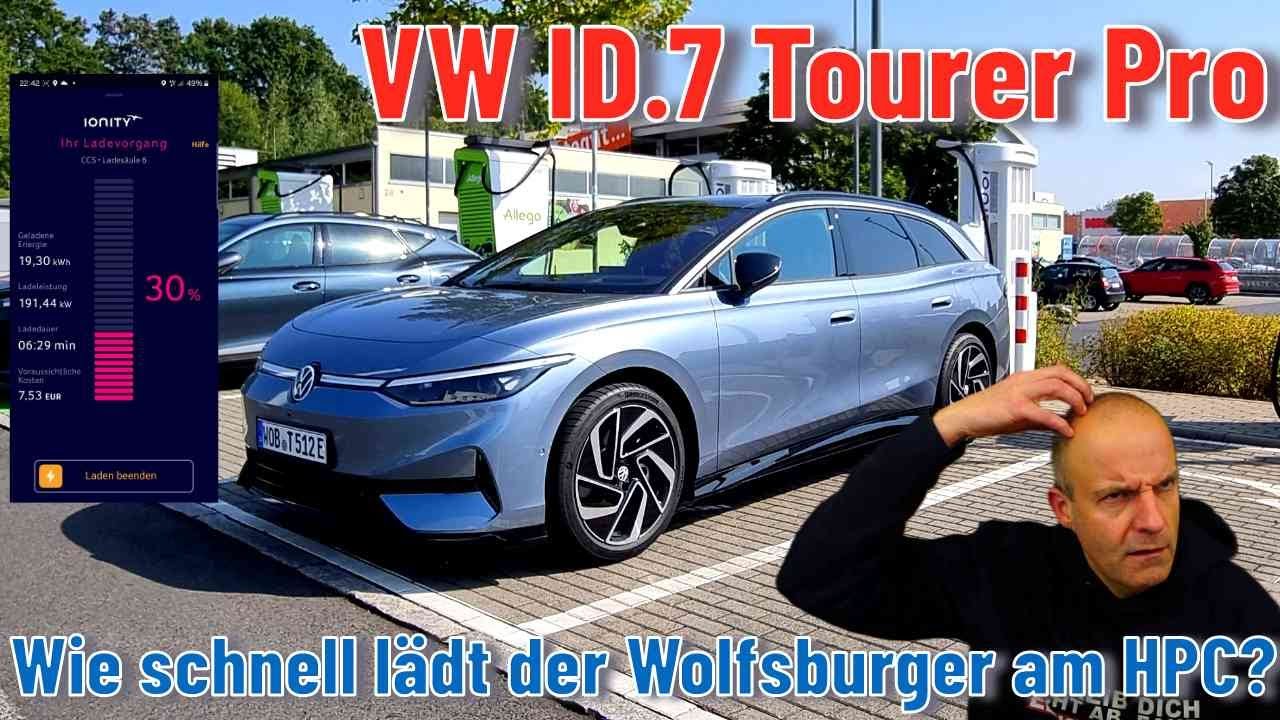 VW ID.7 Tourer Pro mit 77 kWh am Schnelllader: Geht die Post so richtig ab?
