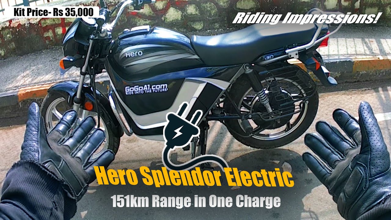 Hero SPLENDOR Ko Banaye Electric Bike😱Ride Review | 151 Km in 1 Charge | Electric kit Sirf ₹35500 Me