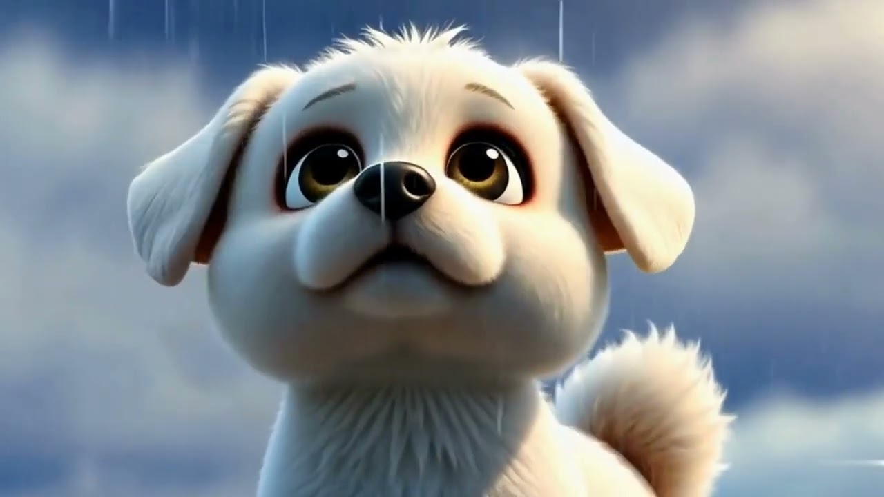 AI created story   Puppy Adventure in rain