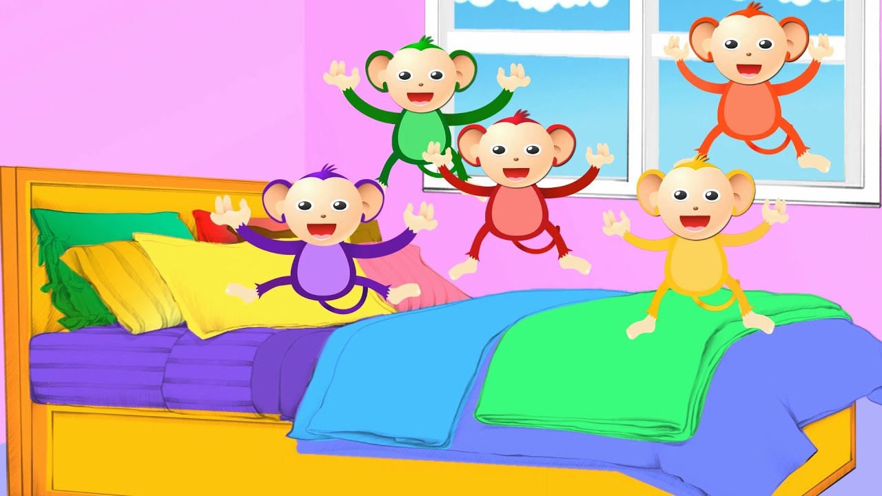 Five Little Monkeys| Nursery Rhyme with lyrics