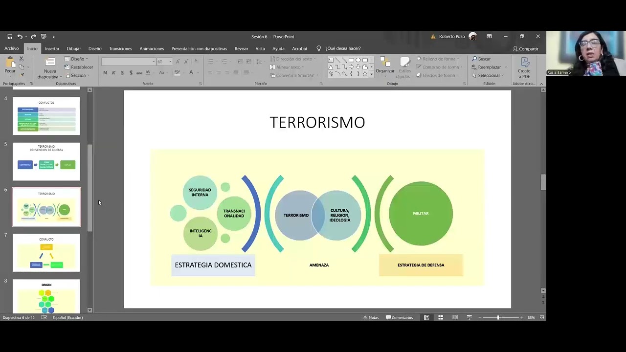 Sesión asincrónica: Seguridad, Conflictos internos y terrorismo
