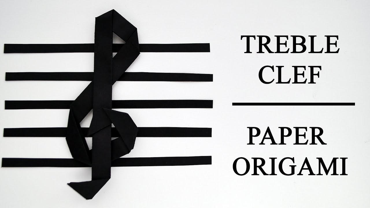 Paper TREBLE CLEF | Music Origami | Tutorial DIY by ColorMania